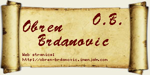 Obren Brdanović vizit kartica